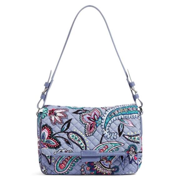 Vera Bradley NWT Makani Paisley Lilac Purple Quilted Iconic Shoulder Bag Purse - Picture 1 of 13